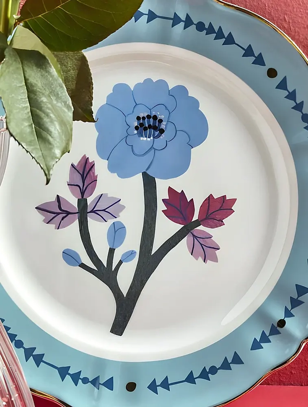 Блюдо круглое Bitossi Home Botanica Blue (32.5 см)