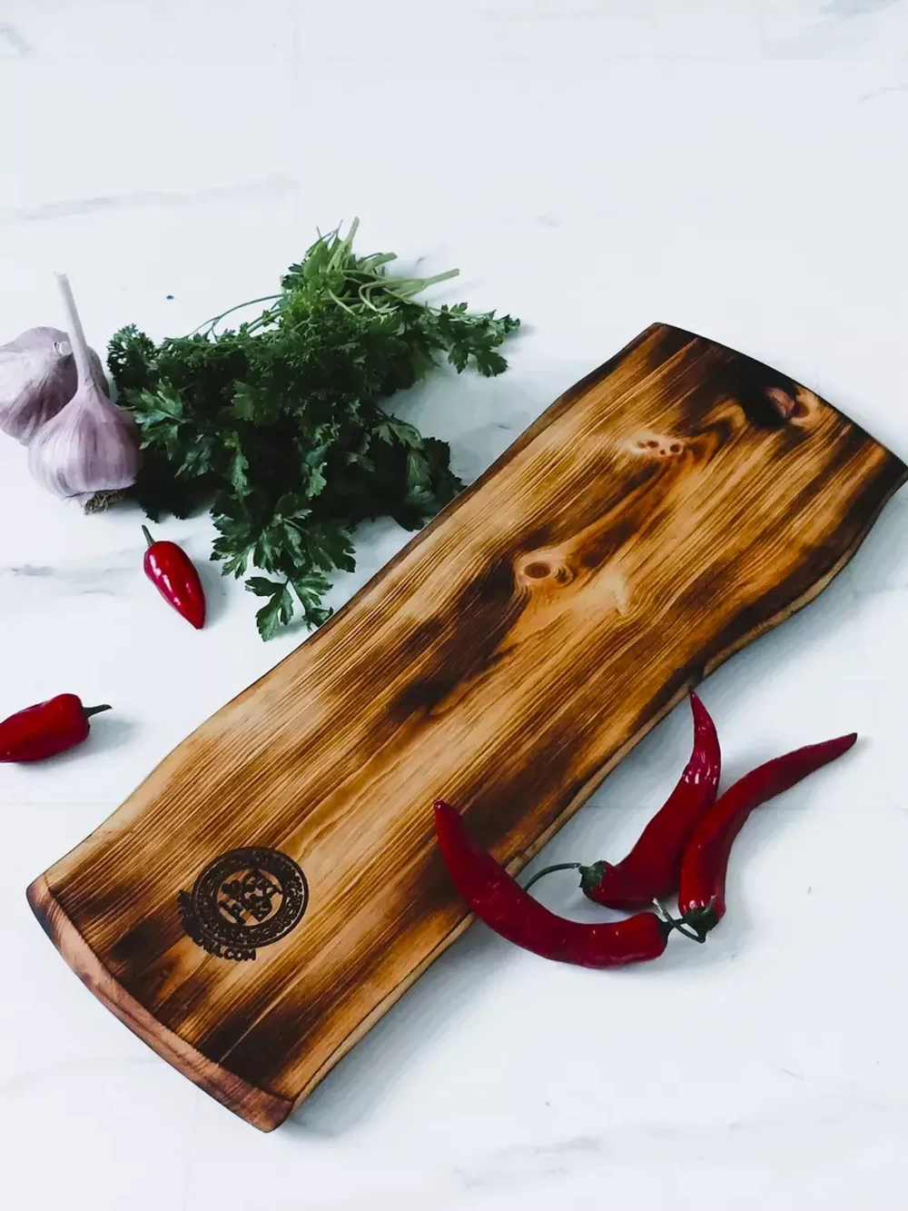 Доска разделочная деревянная из Кедра. "Дракон"