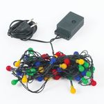 Электрогирлянда-нить комнатная "Шарики" 5 м, 50 LED, мультицветная 220 V, контроллер, ЗОЛОТАЯ СКАЗКА, 591103