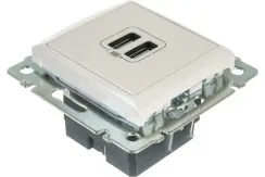 Розетка USB Legrand Valena двойная 1500мА слоновая кость 25261
