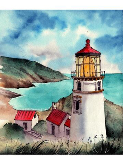 Картина по номерам 22х30см. "Белый маяк" 16цв. (Арт. Х-4054)