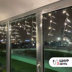 ENIB-01B ЭРА Гирлянда LED Бахрома 1,8 м*0,5 теплый свет 8 режимов 220V, IP20