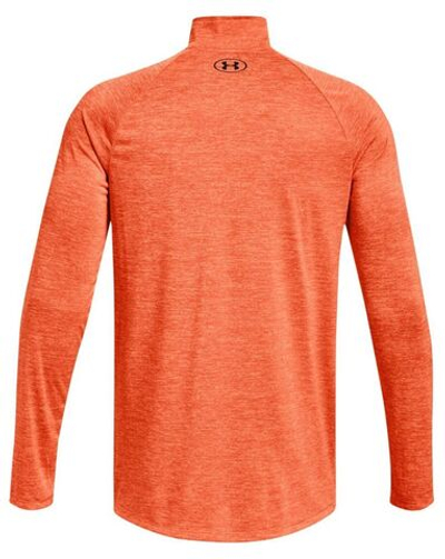 Мужская теннисная футболка теннисная Under Armour UA Tech 2.0 1/2 Zip M - orange blast/orange tropic