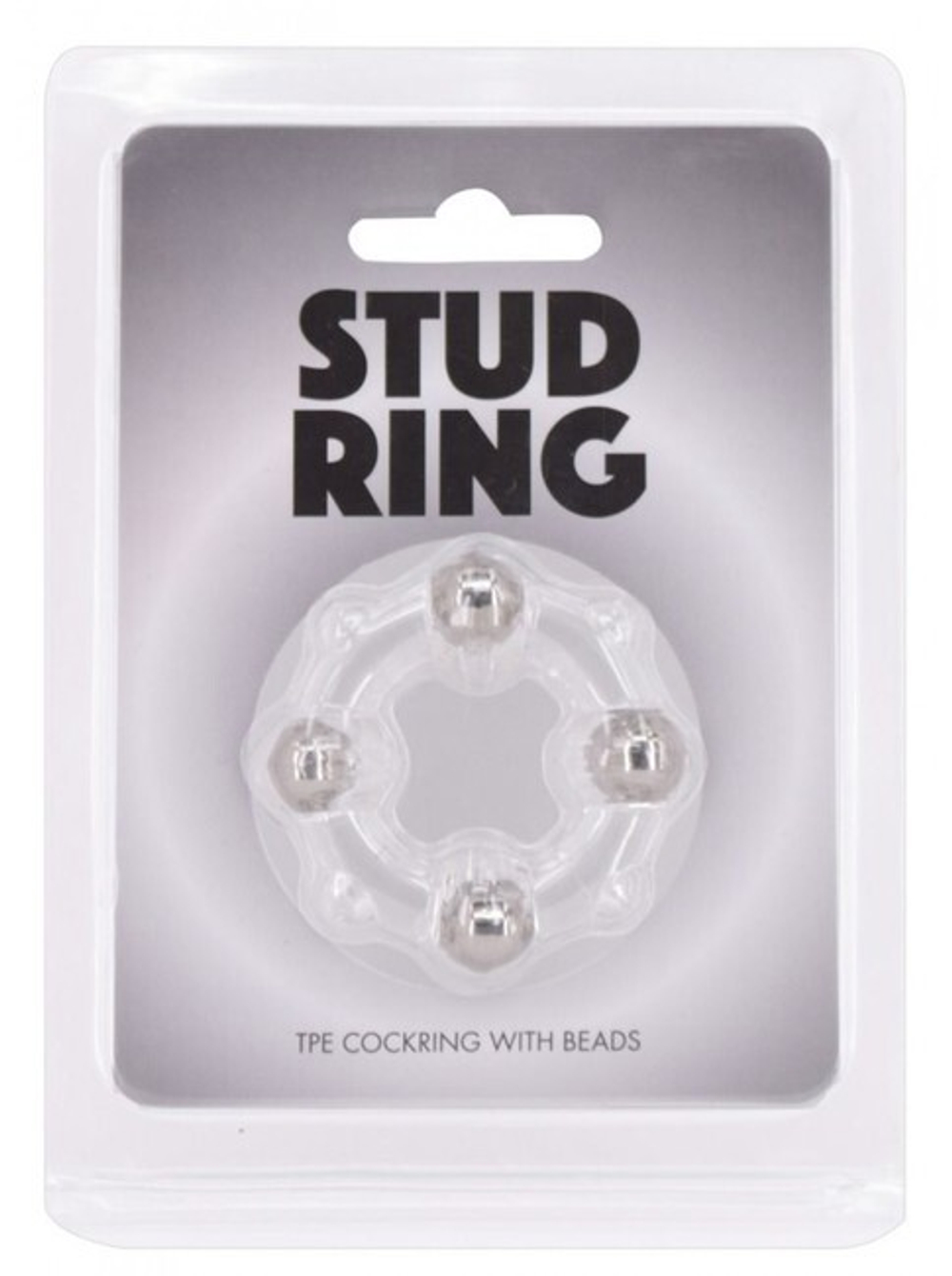 Эрекционное колечко Stud Ring c шариками (прозрачный) (Цвет: прозрачный)