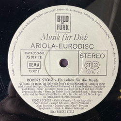 Винтажная виниловая пластинка LP Robert Stolz Роберт Штольц, Ein Leben F r Die Musik (Германия 1967)