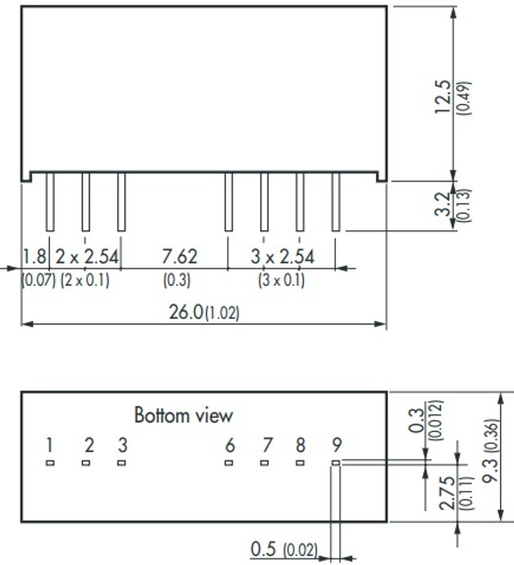 Преобразователь DC-DC модульный TRACO POWER TMR 2-2410WI