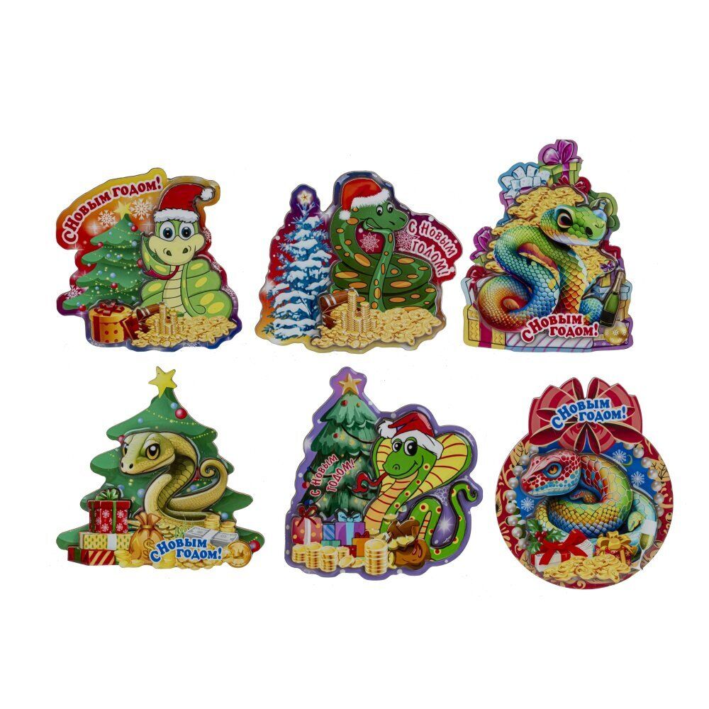 GAEM Магнит "Змейка", L8 W1 H7 см, 6в.