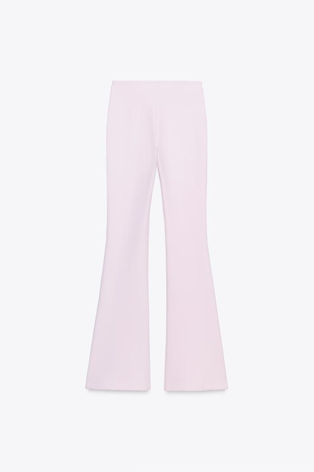 ZARA БРЮКИ FLARED ИЗ ИНТЕРЛОКА, РОЗОВЫЙ