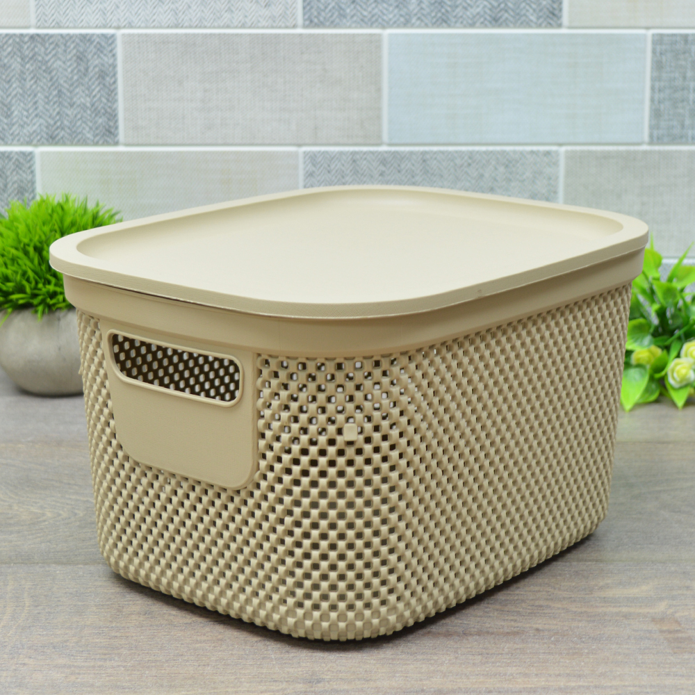 Корзина 6л с крышкой "Лофт"