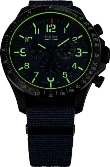 Швейцарские тактические часы Traser P67 Officer Chrono Blue 109462