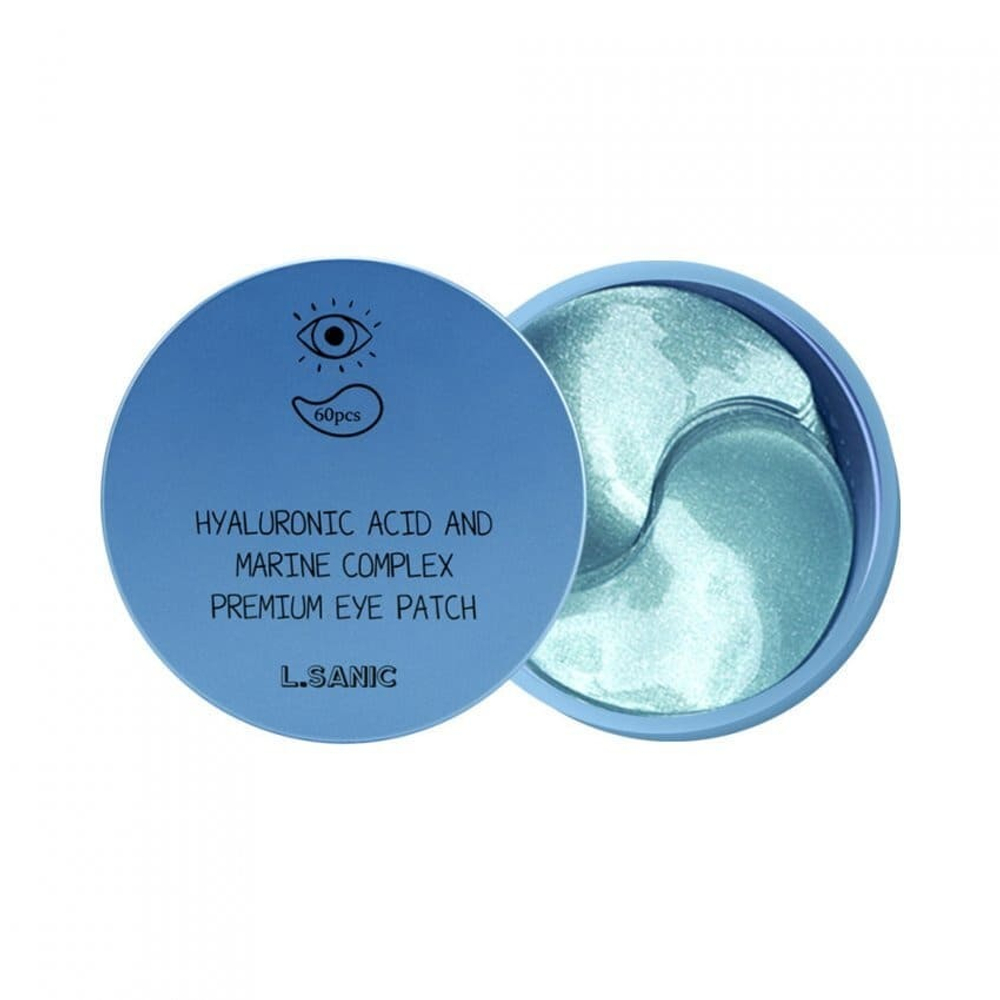 Патчи для век L.Sanic Hyaluronic Acid and Marine Complex гидрогелевые с гиалуроновой кислотой и экстрактом водорослей 60 шт