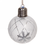 Шар новогодний с подсветкой 8 см «Снежинка», Мультицвет