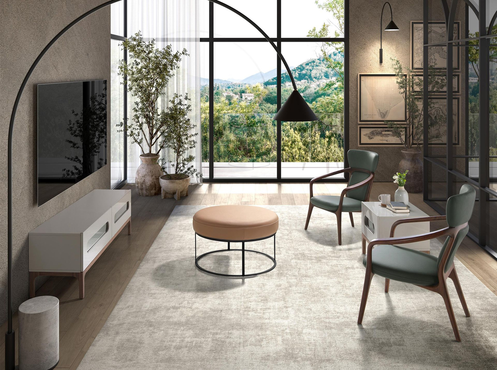 Кресло 5180 из темно-зеленой экокожи