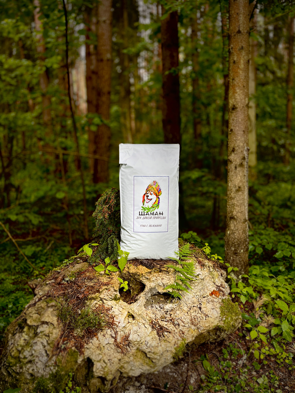 Сухой корм SHAMAN "Дух дикой природы" Утка с яблоками 15 кг; крупная гранула; для взрослых собак; Класс Холистик