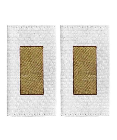 Фальшпогоны вышит. "Полиция МВД" нов\обр белые (Старшина)