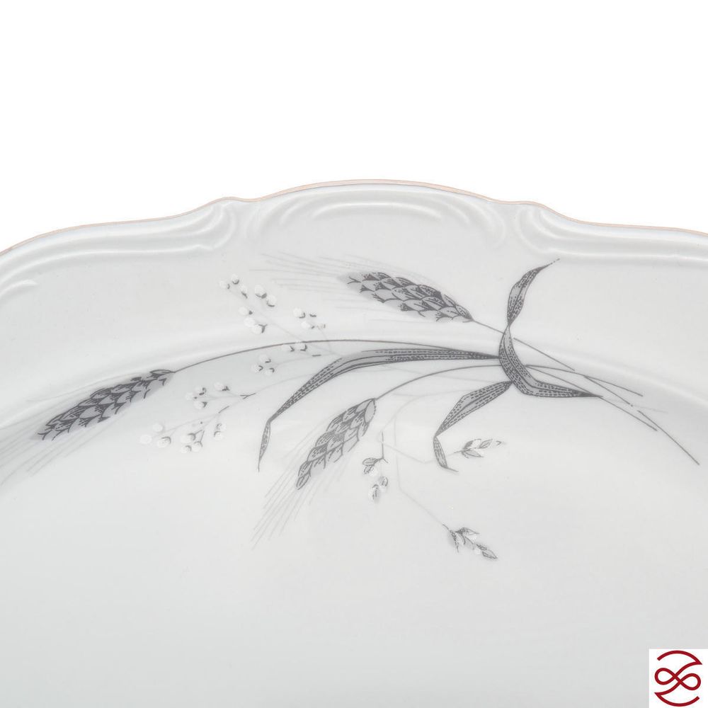 Блюдо овальное 33 см Repast Серебряные колосья