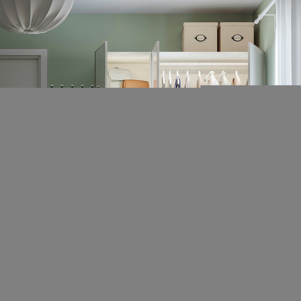 Распашной шкаф PAX AHEIM IKEA (комбинация с полками) (белый)  150*60*220