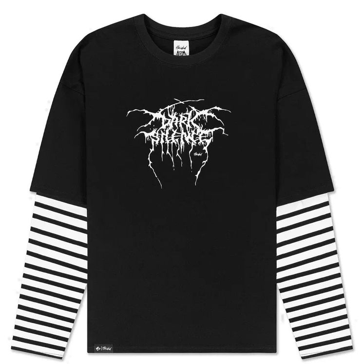 Лонгслив HAIDED DARK SILENCE двойной рукав, черный