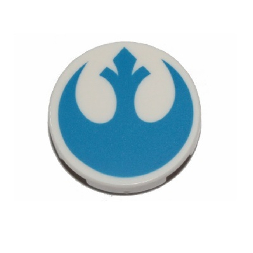 Плитка круглая с узором в виде синей символики Альянса повстанцев 14769pb261