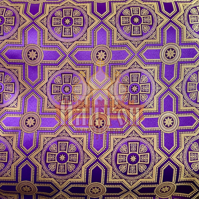 Шёлк "Невский" фиолетовый с золотом