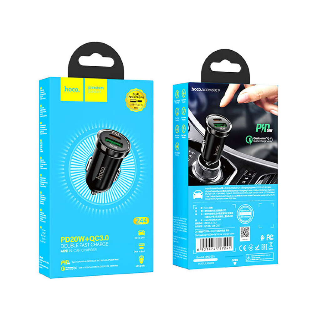 Z44 Leading PD20W+QC3.0 car charger