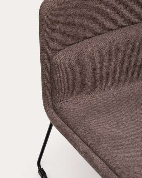 Лаунж-кресло Zahara коричневое с черными ножками