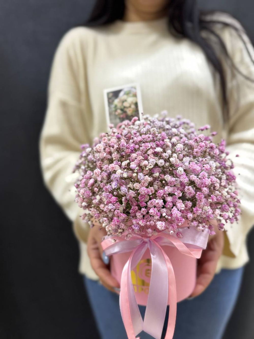 Композиция "Розовая снежинка"