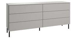 Комод деревянный с 6 ящиками Сиэтл, серый