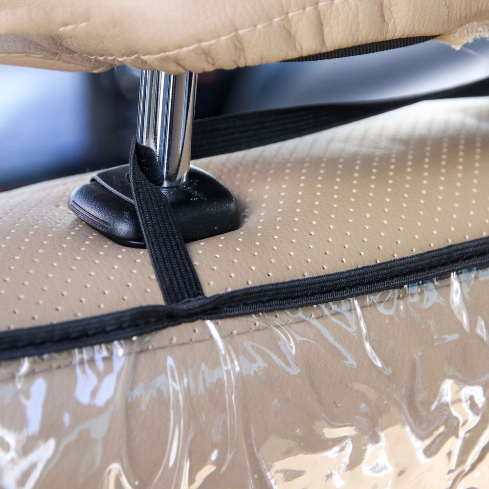 2510736 Защитная накидка-незапинайка на спинку сиденья автомобиля, с карманом для планшета, 60х