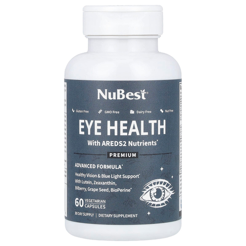 NuBest, Здоровье глаз с AREDS2 Nutrients, 60 вегетарианских капсул