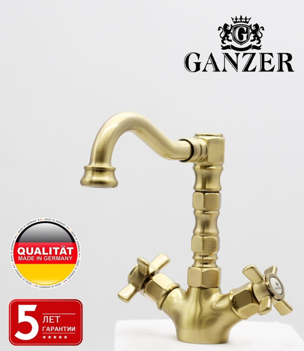 15013-D Смеситель  для умыв. БРОНЗ  GANZER (10/1шт)
