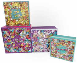 Коробка квадратная "Поздравление"