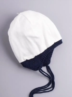 Шапка для мальчика осенняя на завязках