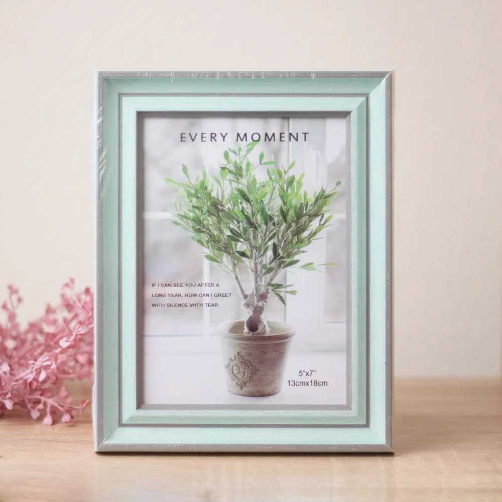 Фоторамка 13*18см «Женева» зелёная дымка, пластик