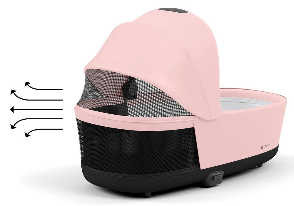 Коляска 3 в 1 Cybex Priam IV Rosegold complete и автокресло Aton B2 i-Size Steel Grey Peach Pink