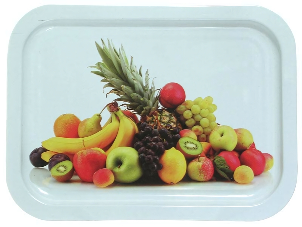 Поднос жестяной "Фрукты" прямоугольный 246*328*15мм