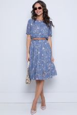 Платье Стильный шифон (блу) Diolche (Акция)