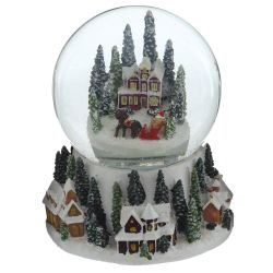 GAEM Фигурка декоративная "Рождество" в стекл шаре (свет, муз, вьюга, 3хAAA), D 15 см, L13 W14 H16 см