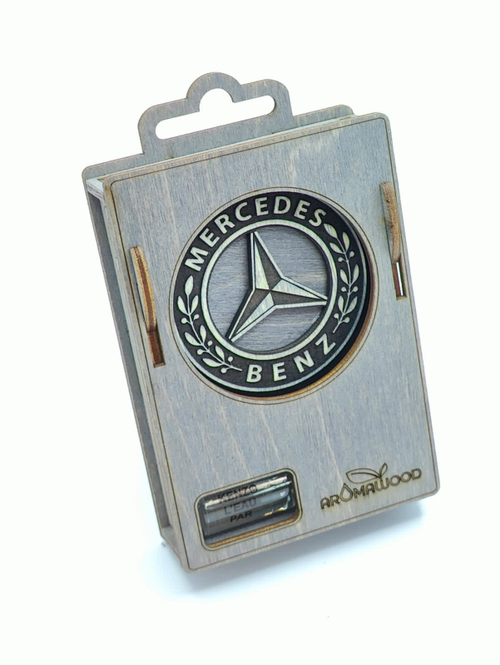 (AROMAWOOD) Ароматизатор подвесной премиум ДЕРЕВО Mercedes-Benz, без запаха