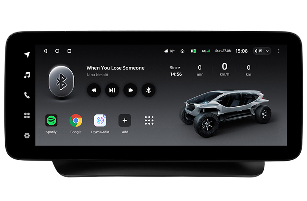 Магнитола Mercedes-Benz E C207 купэ левый руль 2012-2015 NTG 4.5 - Teyes LUX ONE монитор 12.3", Android 10, 6+128Гб, CarPlay, 4G SIM-слот