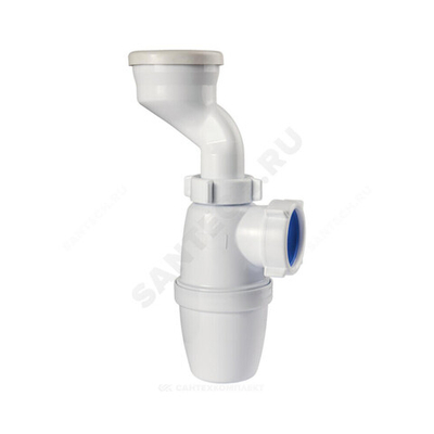 Сифон для писсуара бутылочный 1 1/4"x40 литой выпуск с резиновой манжетой D=40мм и D=46мм Орио Р-3100