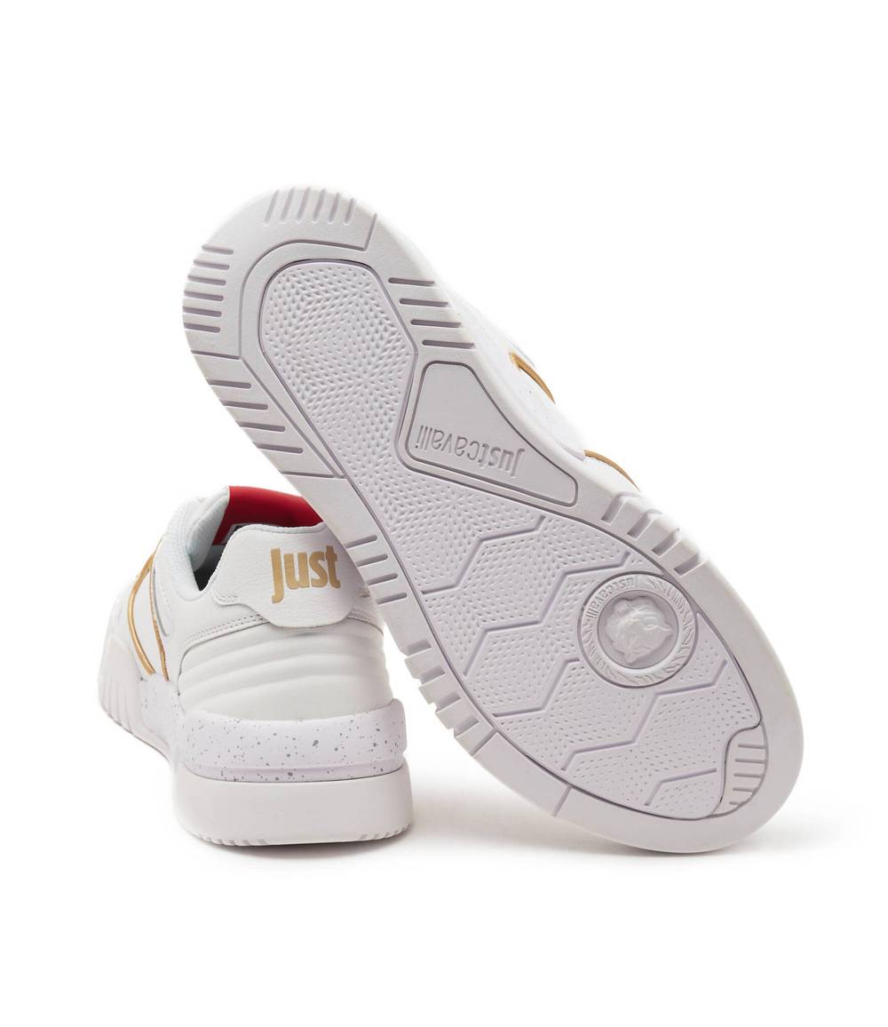 Кожаные кроссовки Just Cavalli - белый(75RA3SA1ZP376)