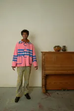 Куртка Soeurs с Полосами / Pink Stripes Long Sleeve розовая