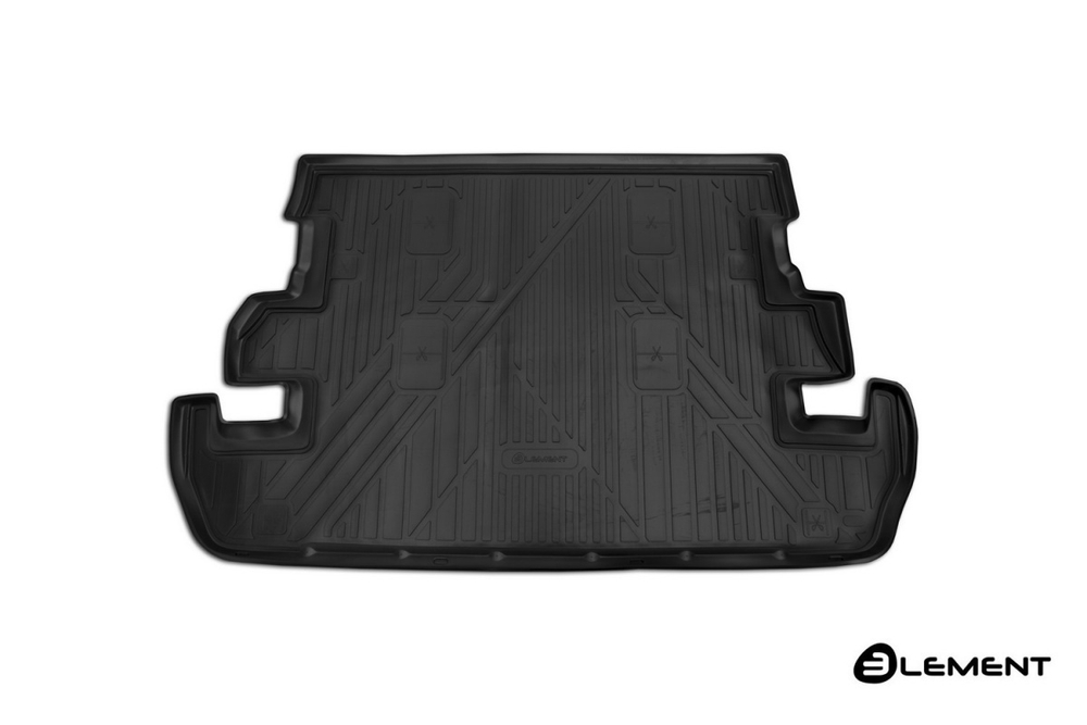 Коврик в багажник TOYOTA LC200, 2012-&gt;, кросс., 7 мест, 1 шт. (полиуретан) ELEMENT48124B13