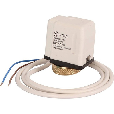 Сервопривод термоэлектрический STOUT - M30x1.5 (230В, нормально открытый)