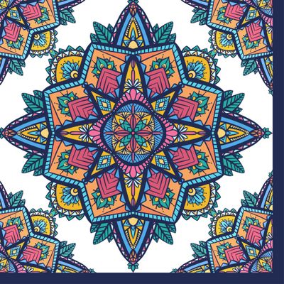 Изразец с цветочной мандалой