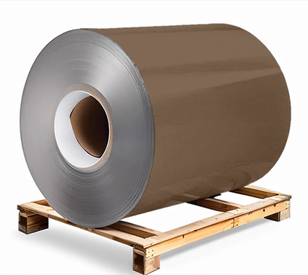 Сталь оцинкованная 0,7х1250х3000 мм RAL 8025 терракотовый Грунт обр.стороны / защ.пленка