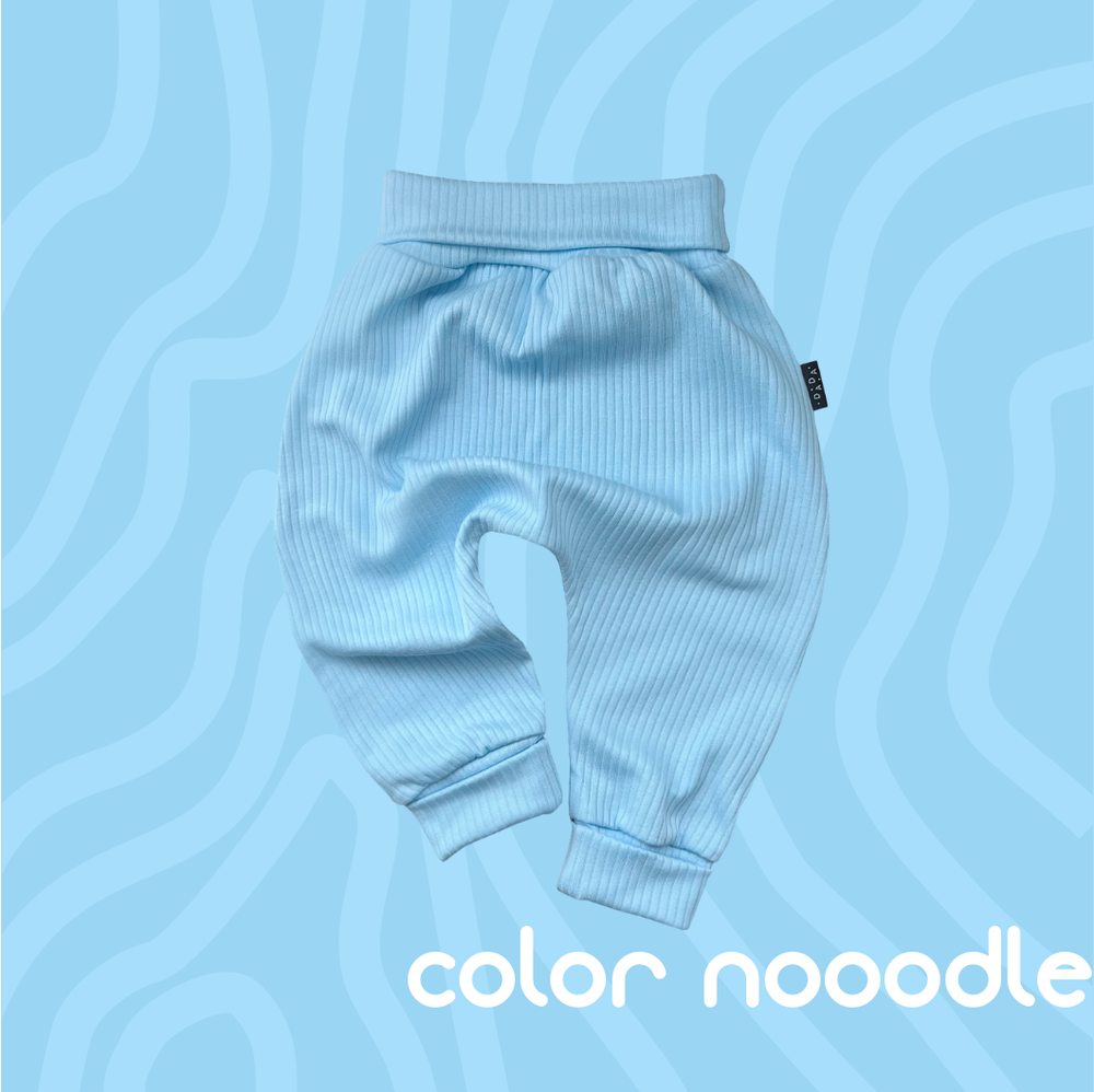 Легкие трикотажные брюки (голубая лапша)