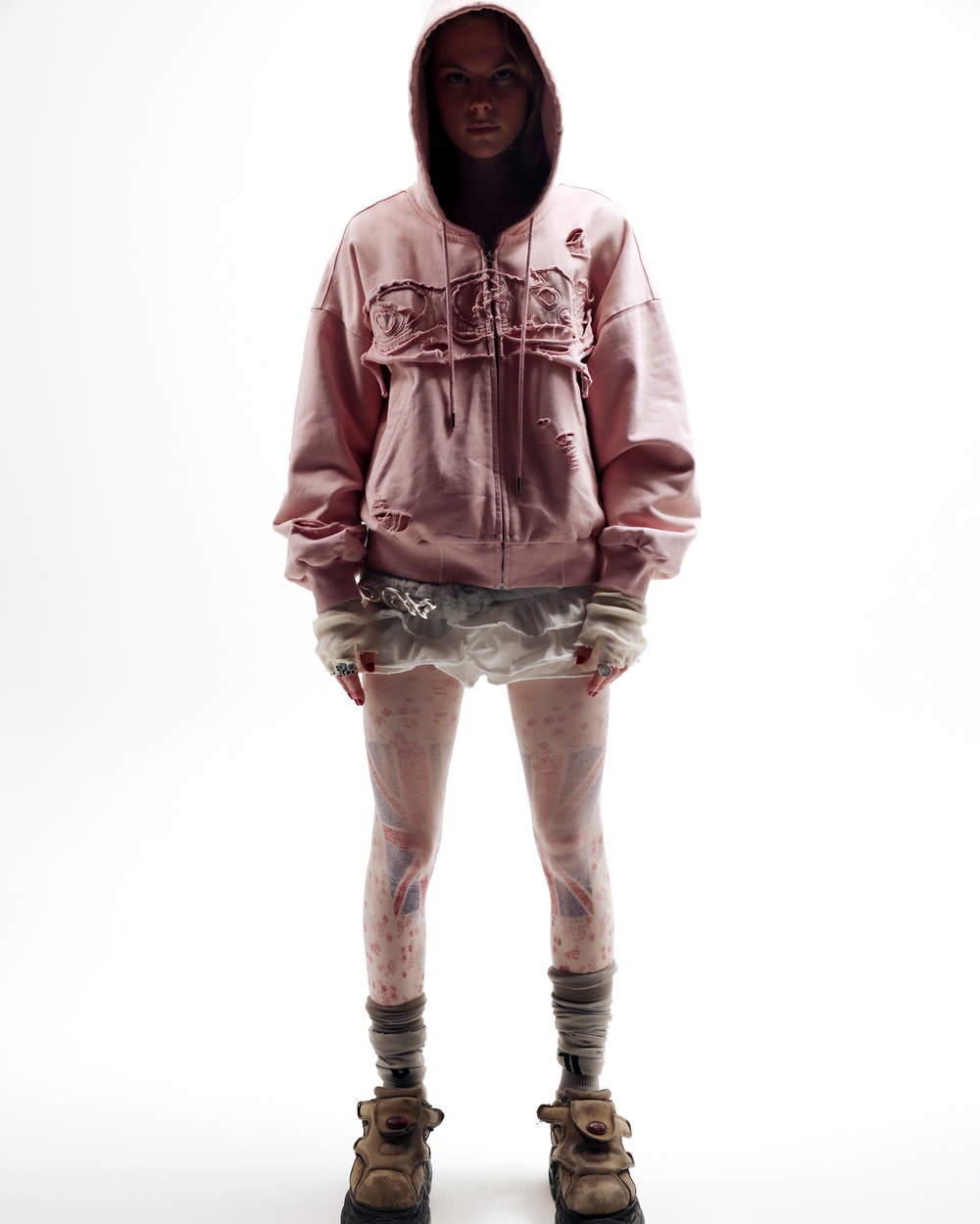 DOPECLVB FOREVER ZIP HOODIE (PINK)
