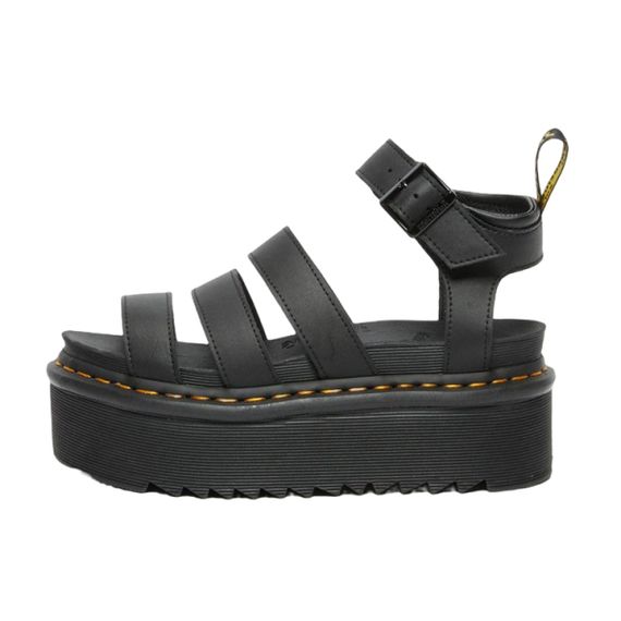 Dr. Martens Blaire Hydro Leather Platform Strap Sandal 'Black'